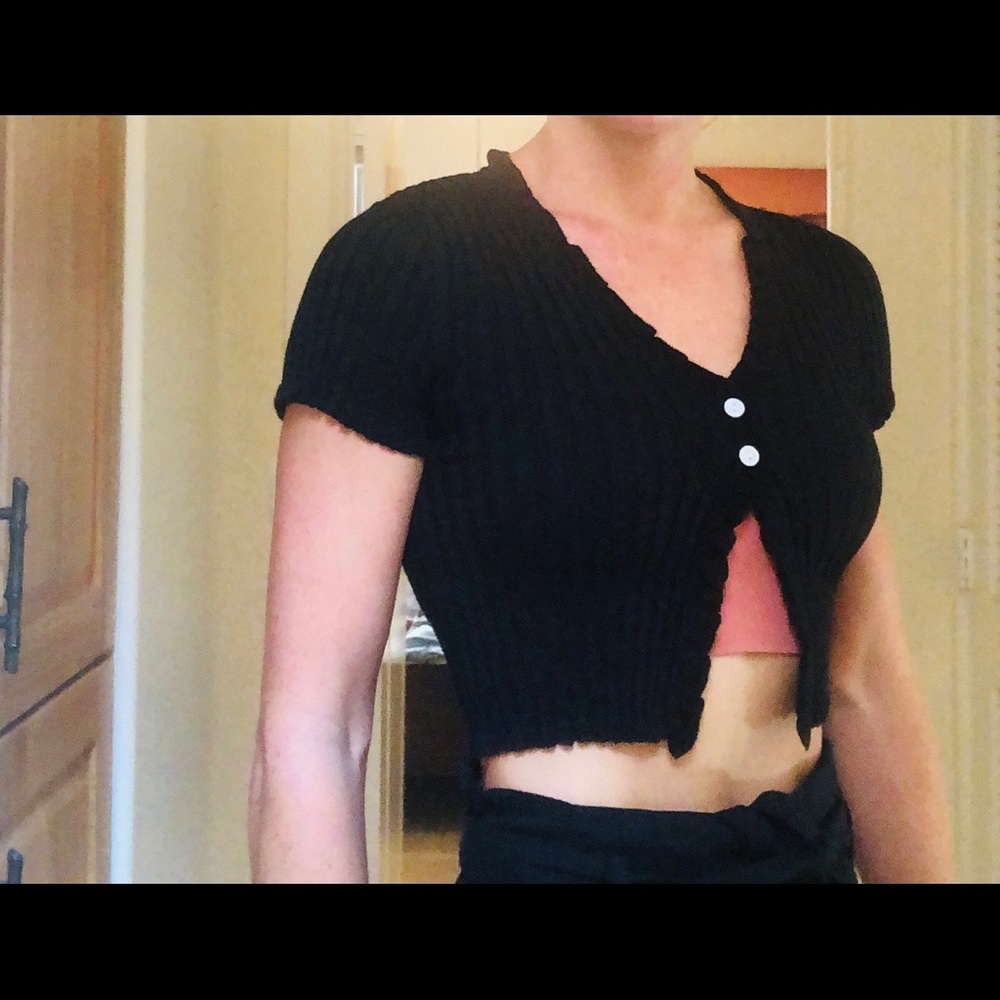 Cotton Candy LA medium crop sweater